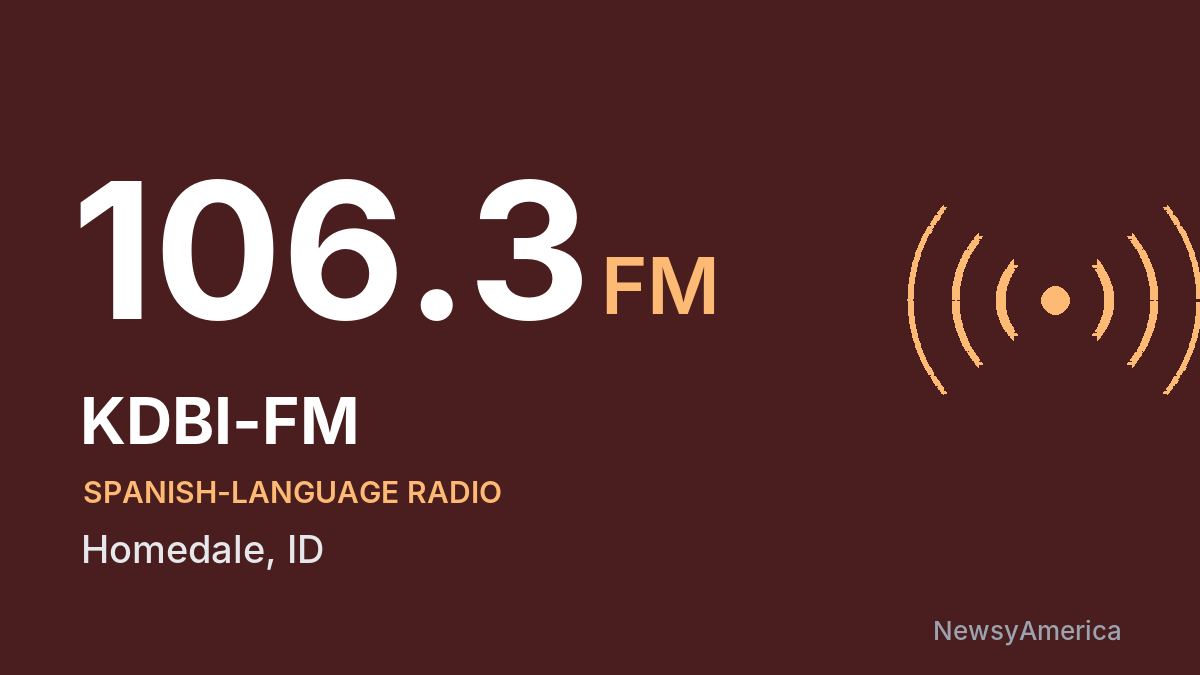 KDBI-FM 106.3 FM – Homedale