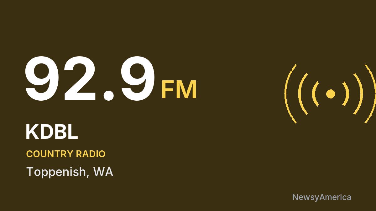KDBL 92.9 FM – Toppenish