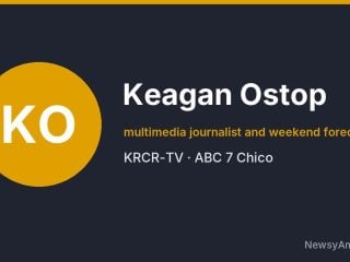 Keagan Ostop, multimedia journalist and weekend forecaster, KRCR-TV
