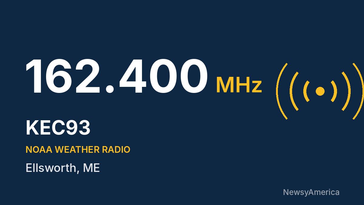 KEC93 NOAA Weather Radio 162.400 MHz – Ellsworth, ME