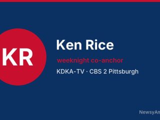Ken Rice, weeknight co-anchor, KDKA-TV