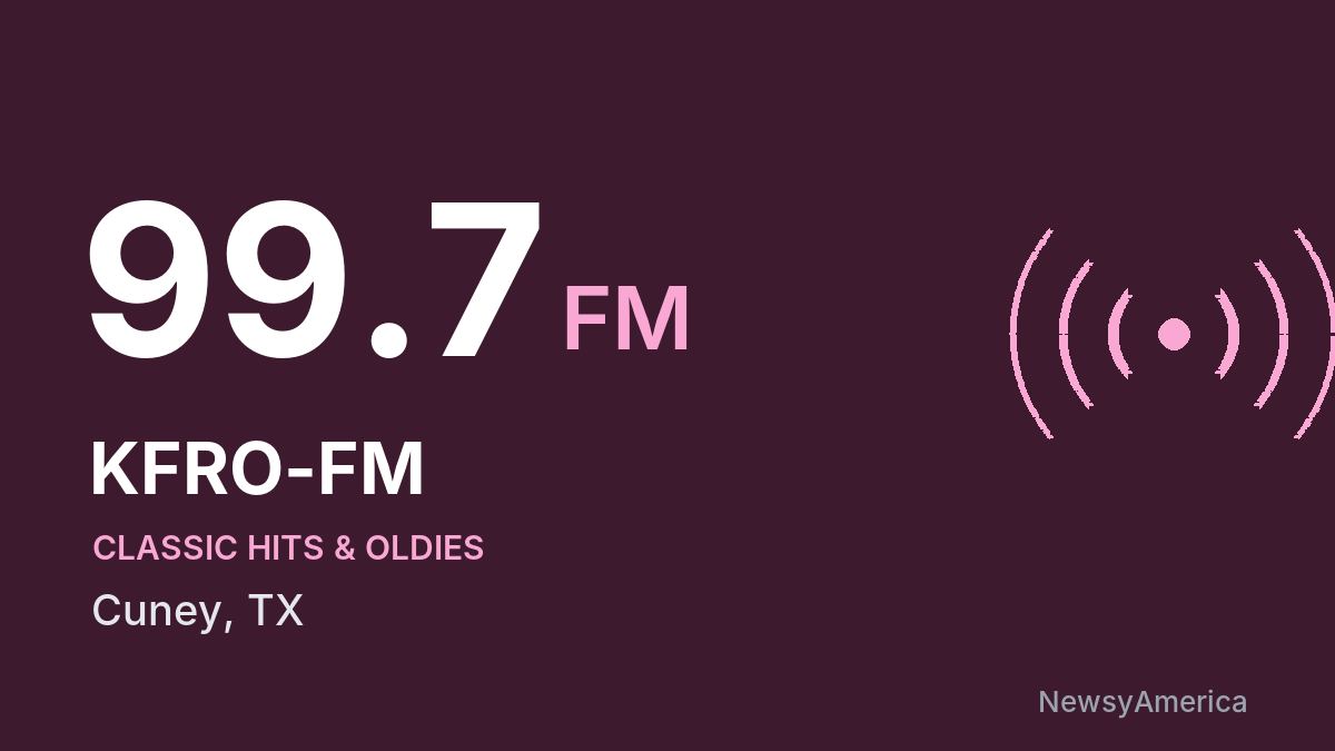 KFRO-FM 99.7 FM – Cuney