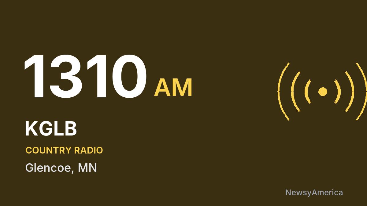KGLB 1310 AM – Glencoe
