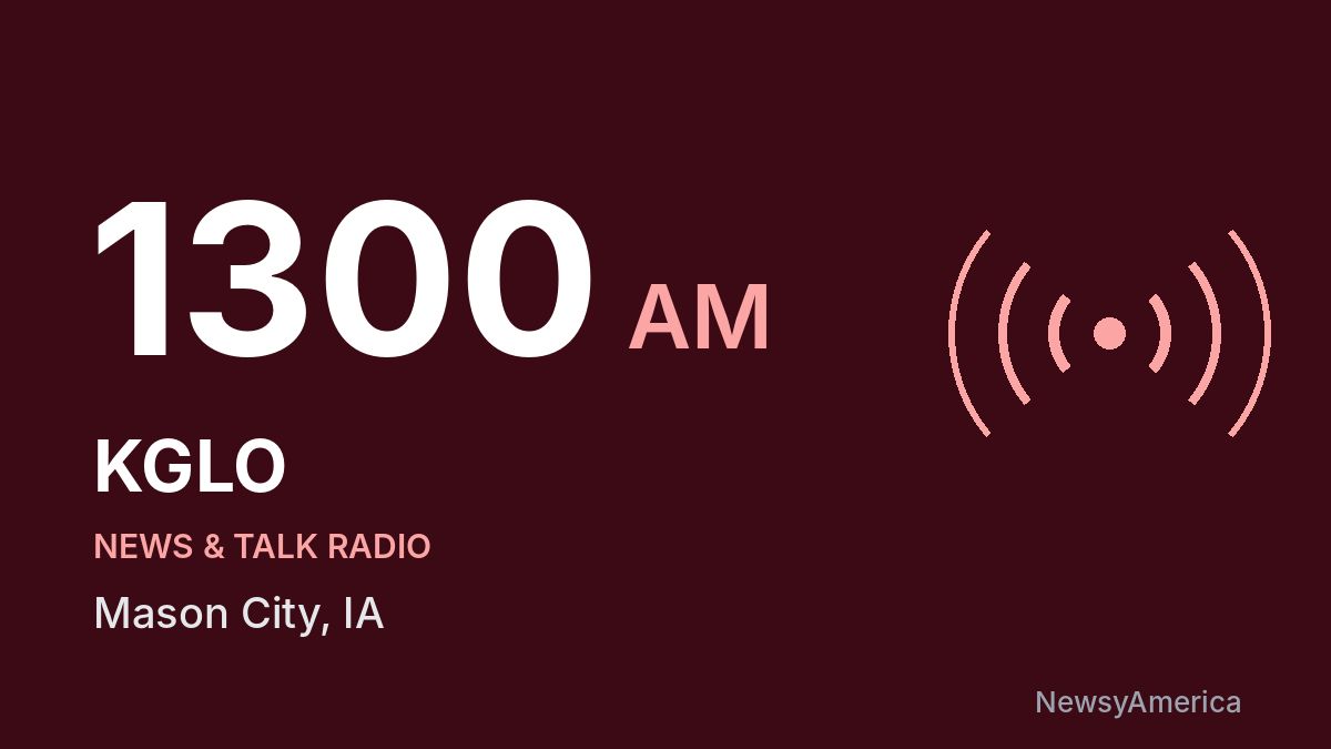 KGLO 1300 AM – Mason City