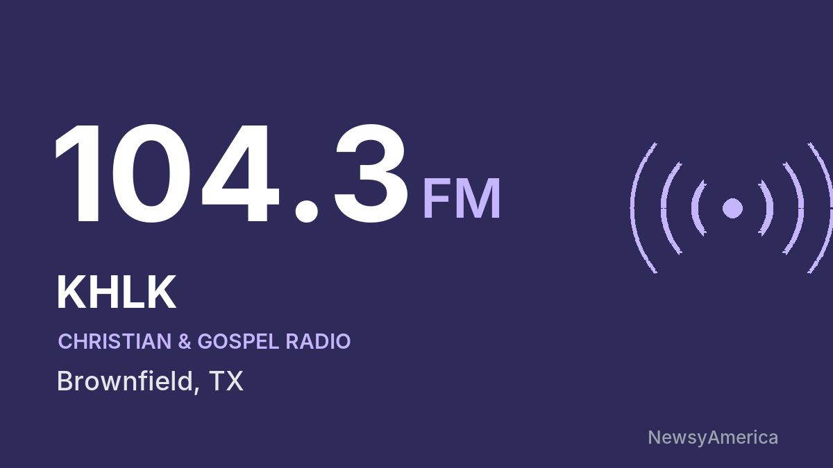 KHLK 104.3 FM – Brownfield