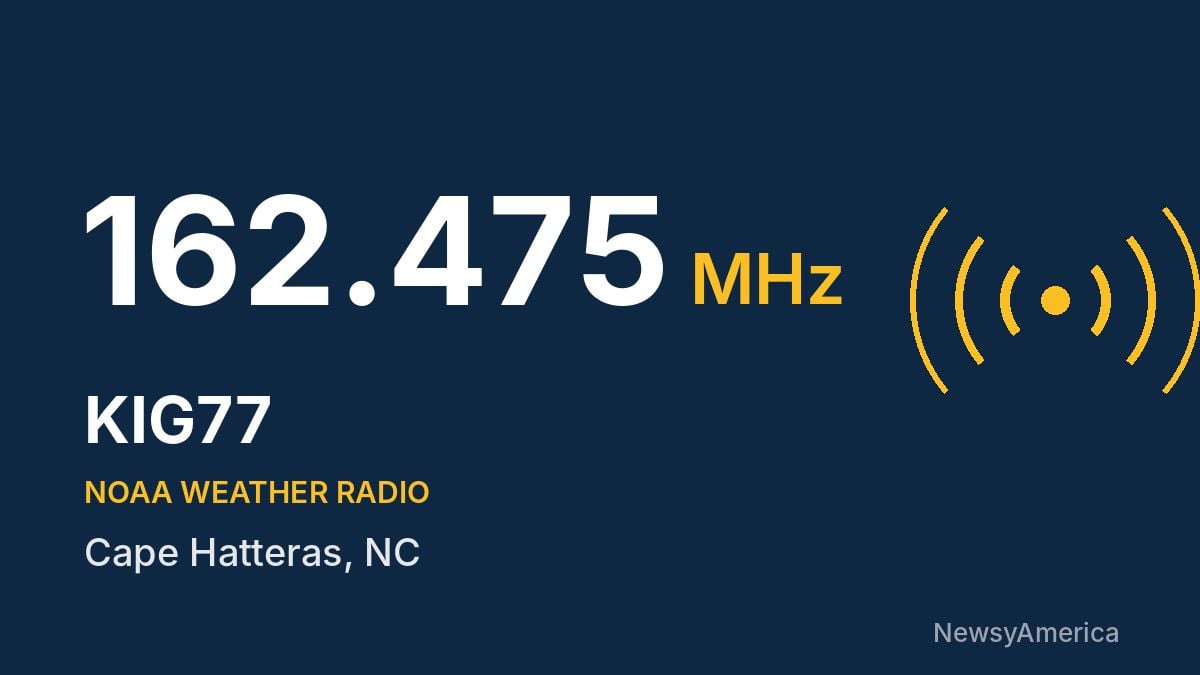 KIG77 NOAA Weather Radio 162.475 MHz – Cape Hatteras, NC