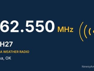 KIH27 NOAA Weather Radio 162.550 MHz, Tulsa, OK