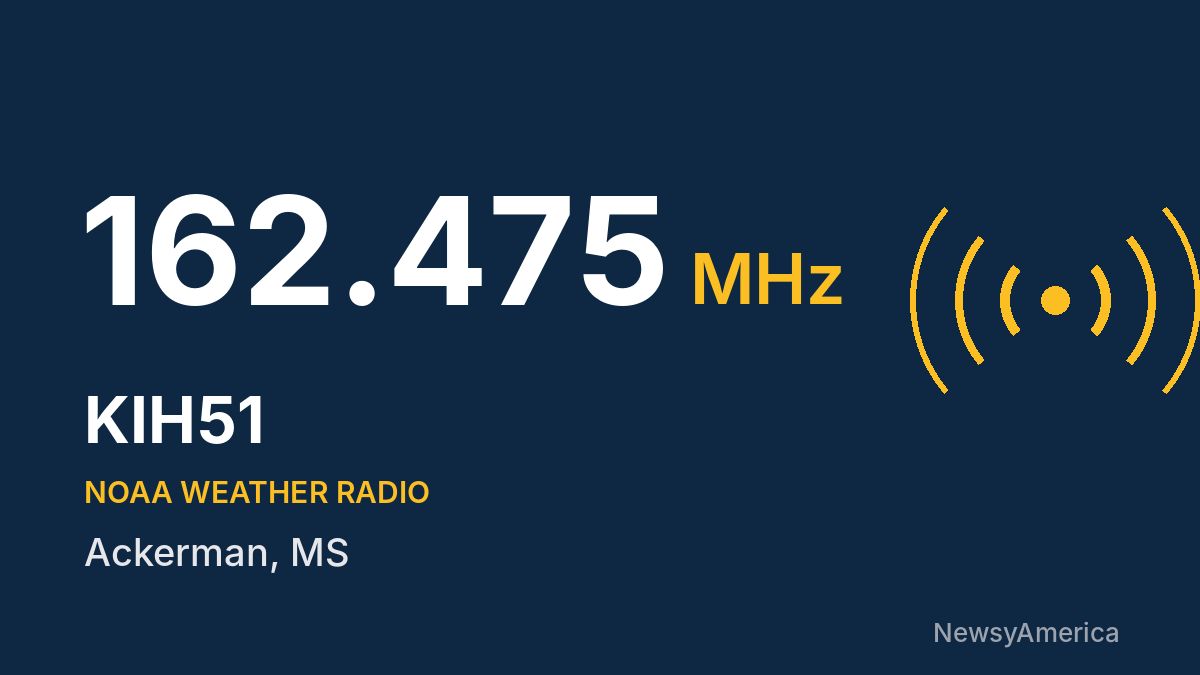 KIH51 NOAA Weather Radio 162.475 MHz – Ackerman, MS