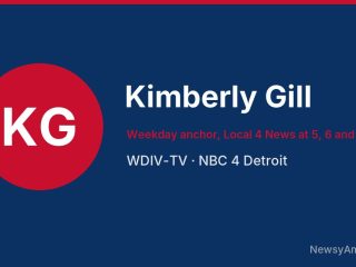 Kimberly Gill, Weekday anchor, Local 4 News at 5, 6 and 11 p.m., WDIV-TV
