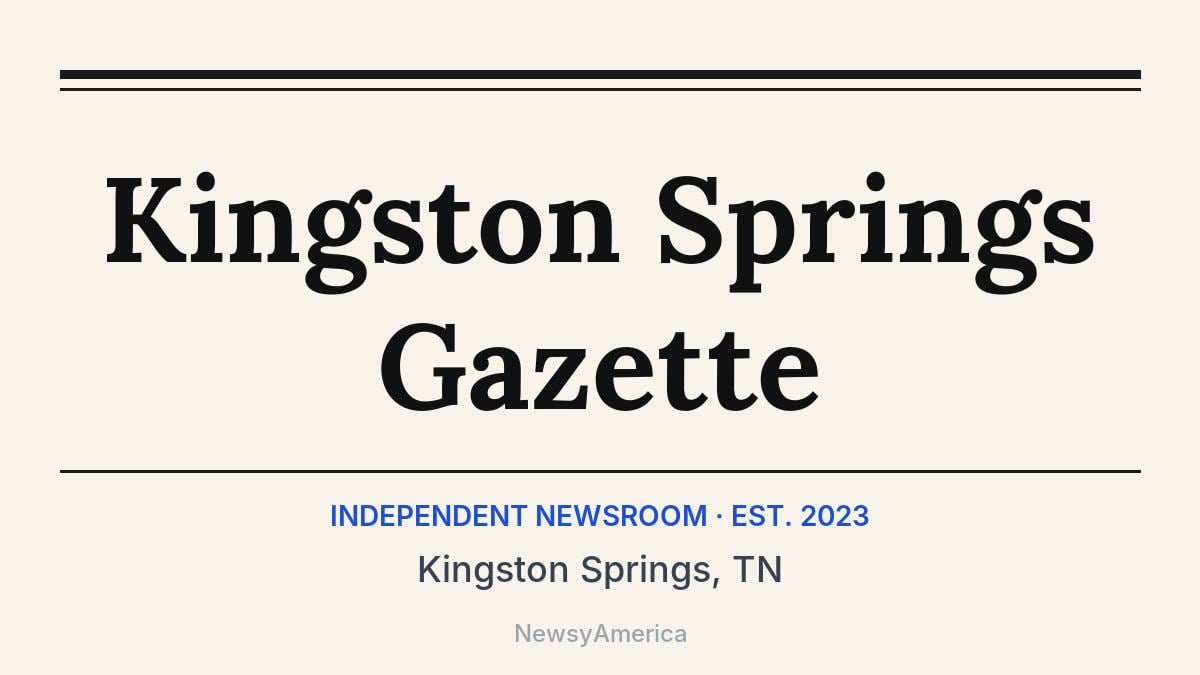 Kingston Springs Gazette – Kingston Springs, TN