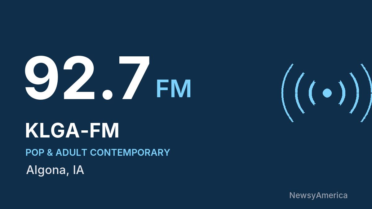 KLGA-FM 92.7 FM – Algona