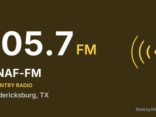 KNAF-FM 105.7 FM, Fredericksburg, TX