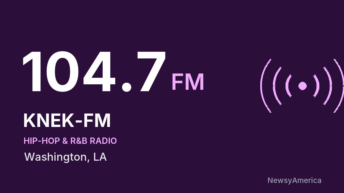 KNEK-FM 104.7 FM – Washington
