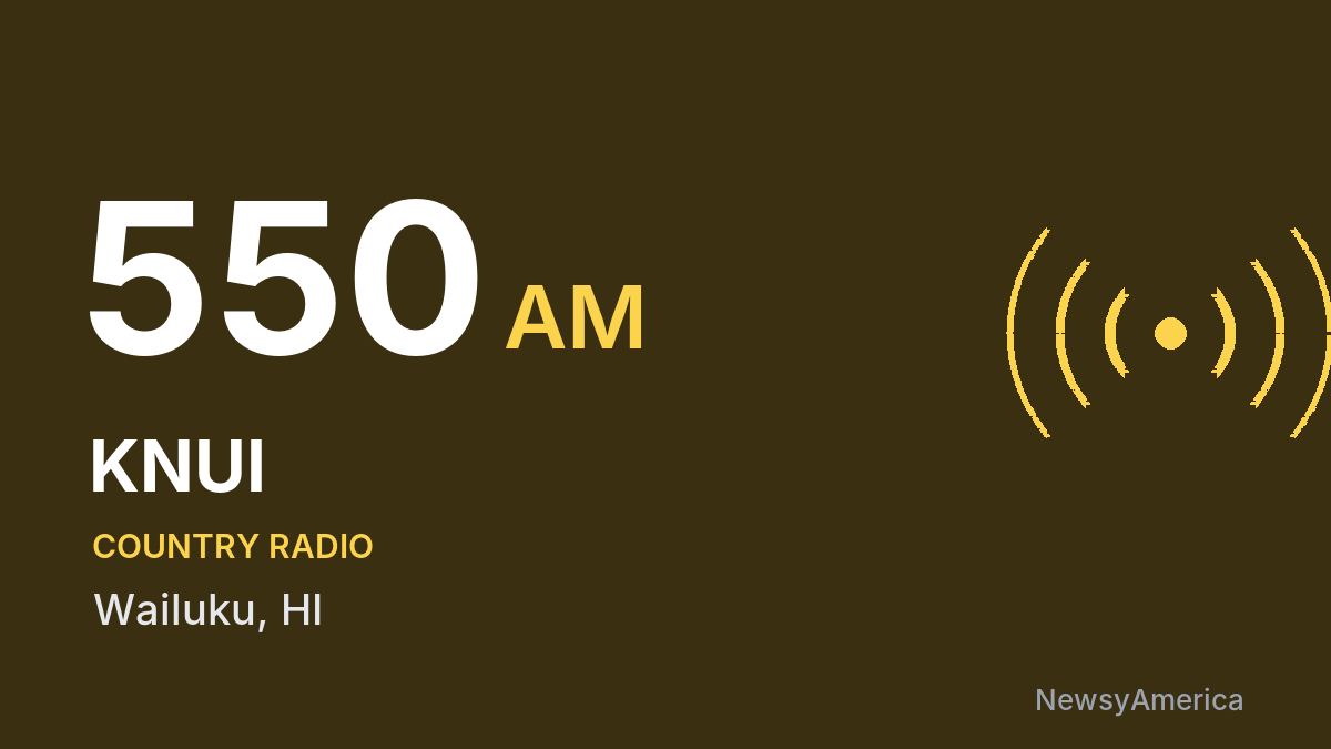 KNUI 550 AM – Wailuku