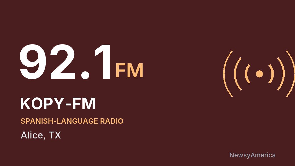 KOPY-FM 92.1 FM – Alice
