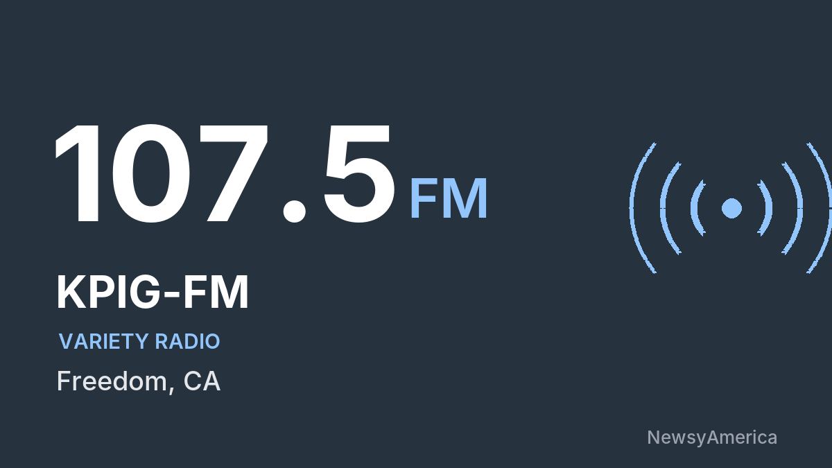 KPIG-FM 107.5 FM – Freedom