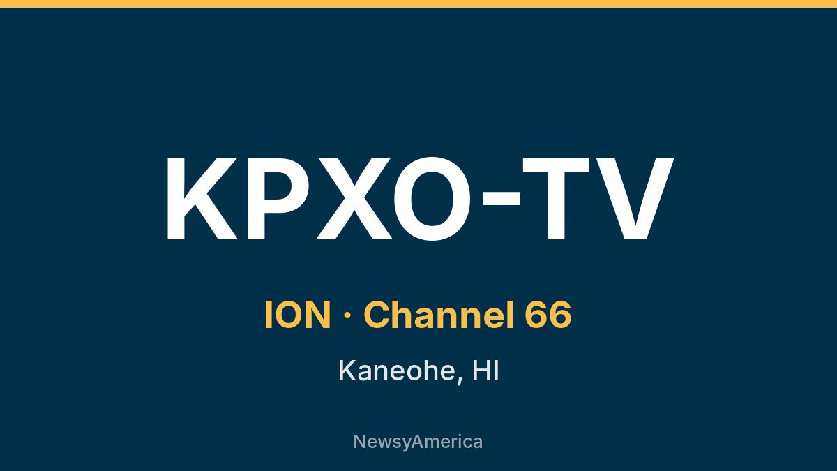 KPXO-TV – ION 66 Honolulu