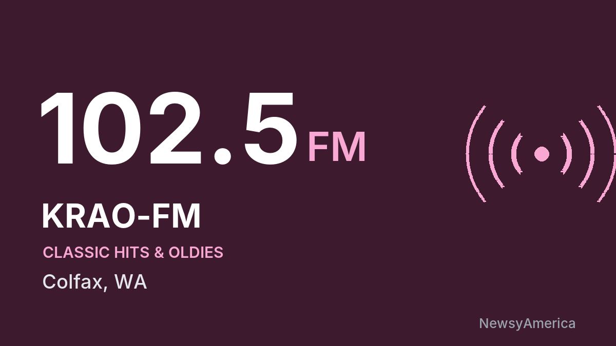 KRAO-FM 102.5 FM – Colfax