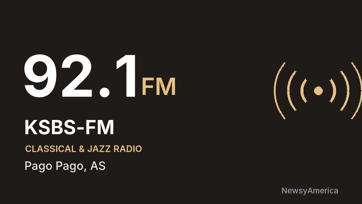 KSBS-FM 92.1 FM – Pago Pago