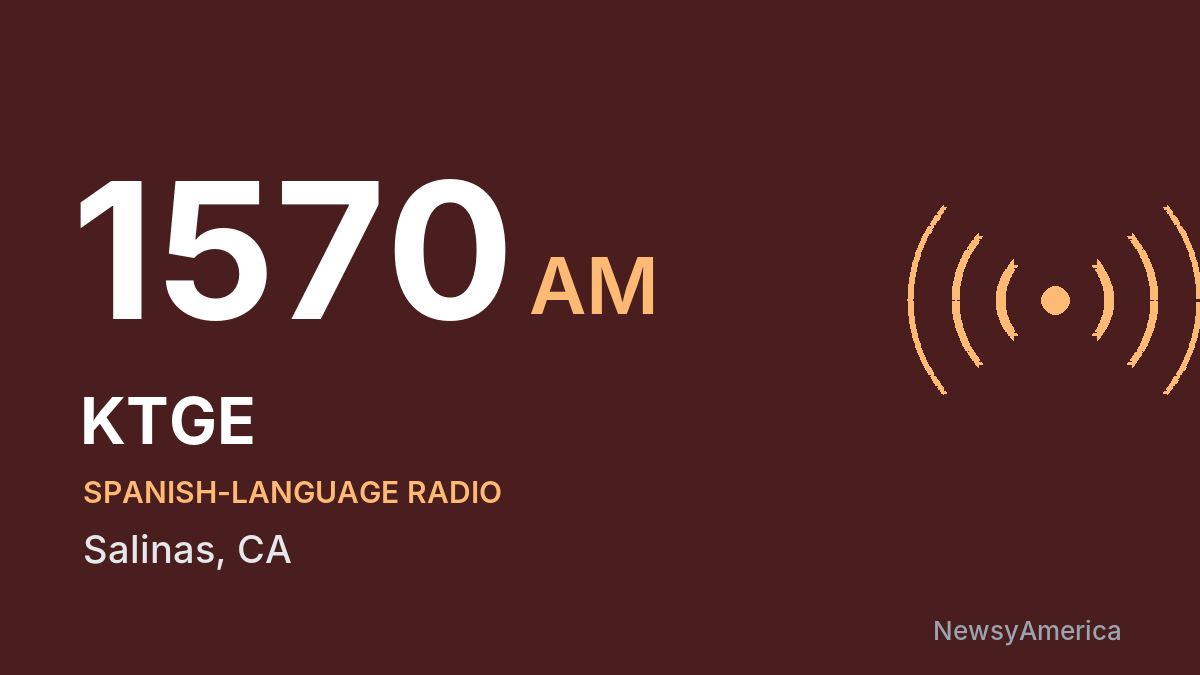 KTGE 1570 AM – Salinas