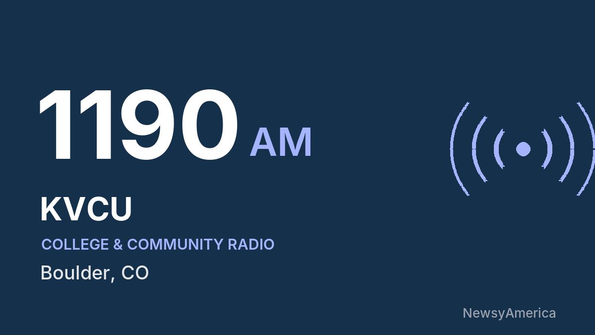 KVCU 1190 AM – Boulder