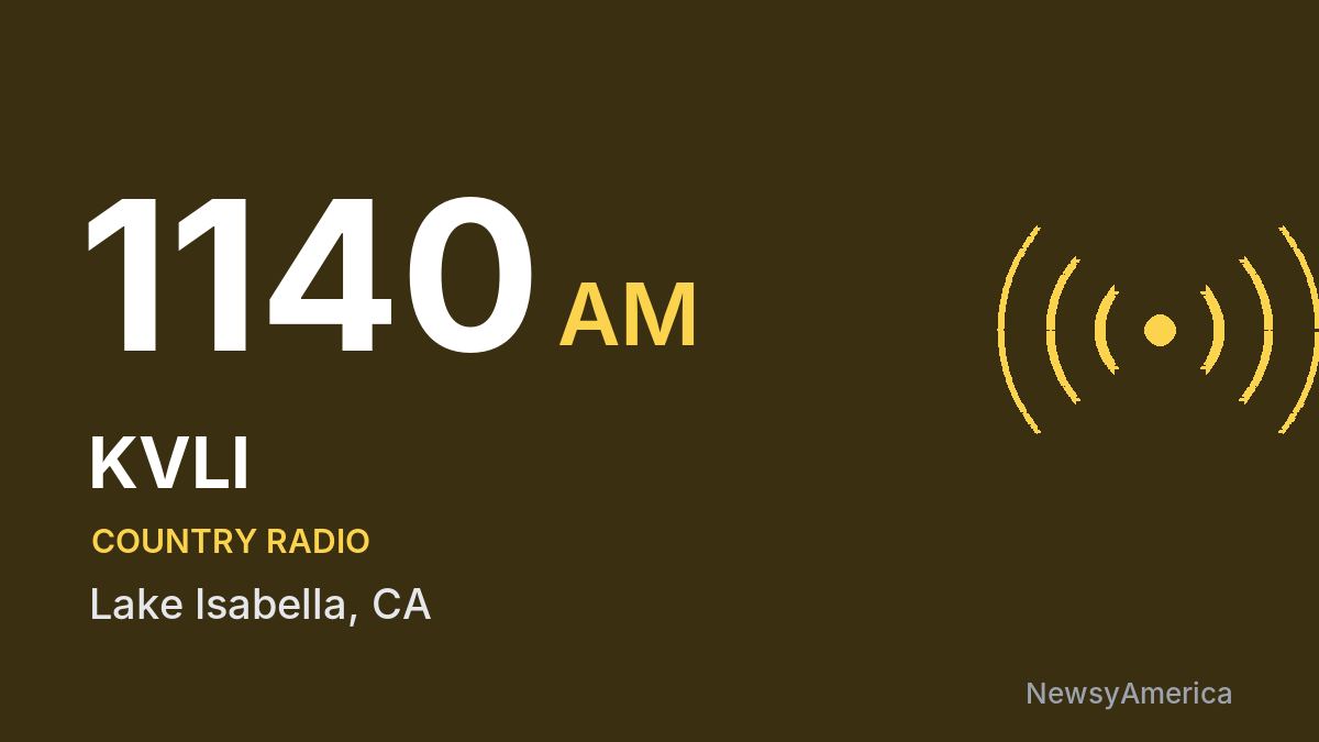 KVLI 1140 AM – Lake Isabella