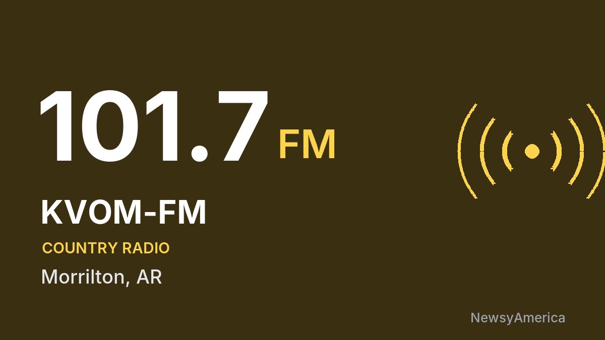 KVOM-FM 101.7 FM – Morrilton
