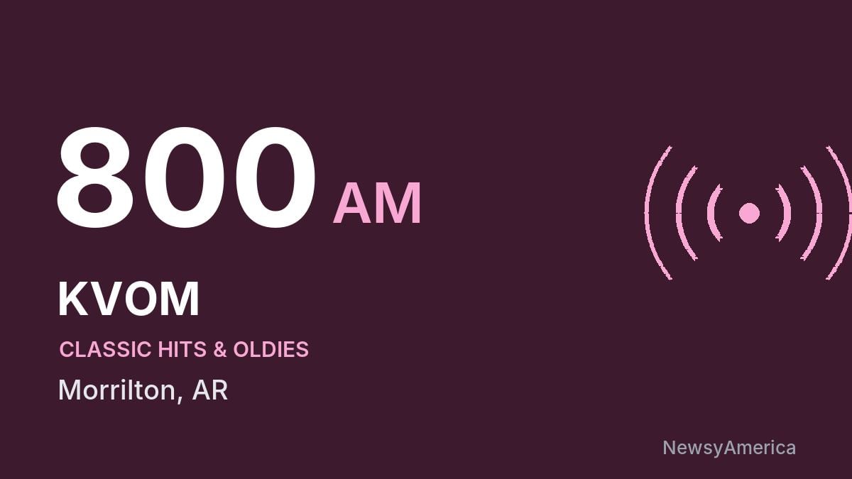 KVOM 800 AM – Morrilton