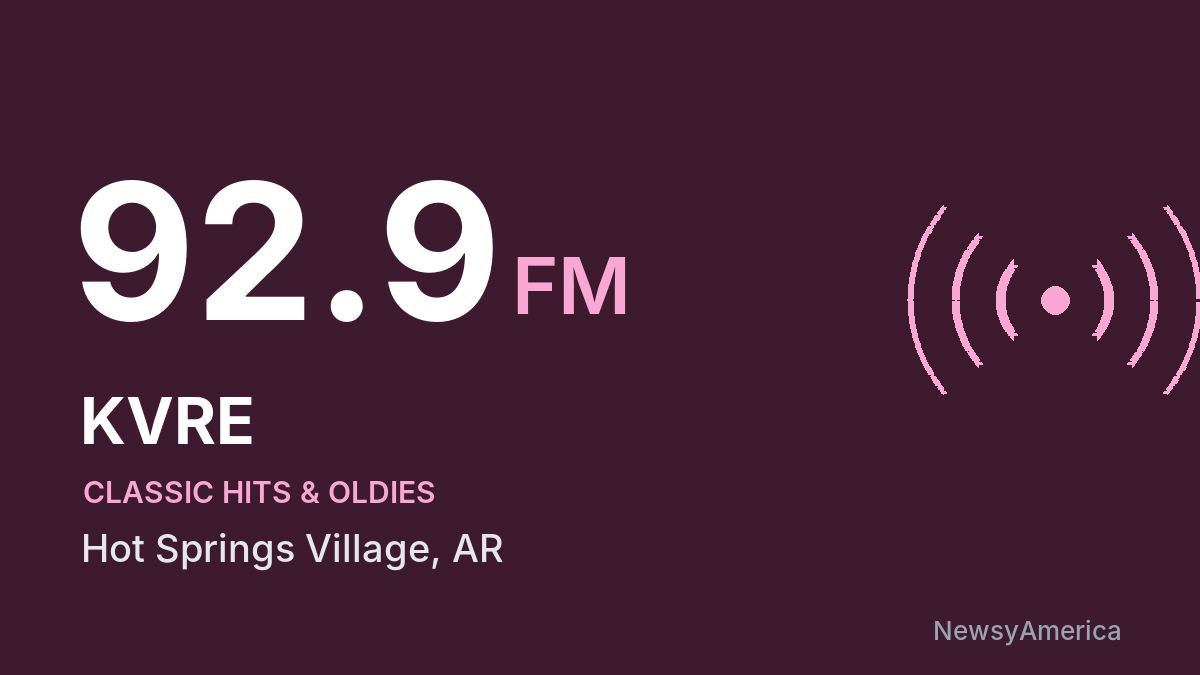 KVRE 92.9 FM – Hot Springs Village