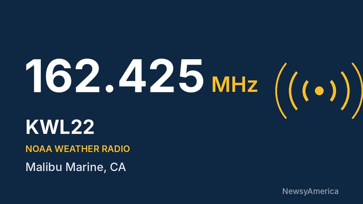KWL22 NOAA Weather Radio 162.425 MHz – Malibu Marine, CA
