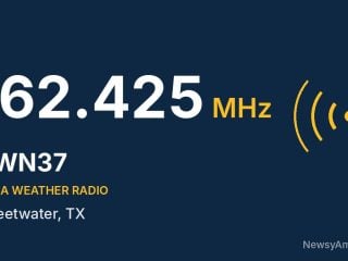 KWN37 NOAA Weather Radio 162.425 MHz, Sweetwater, TX