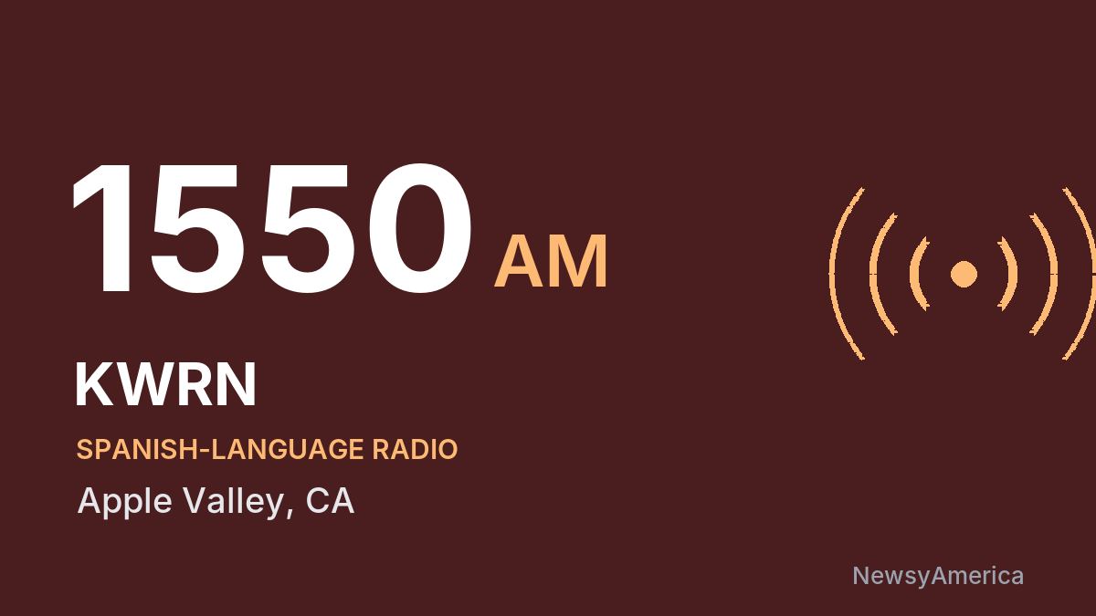 KWRN 1550 AM – Apple Valley