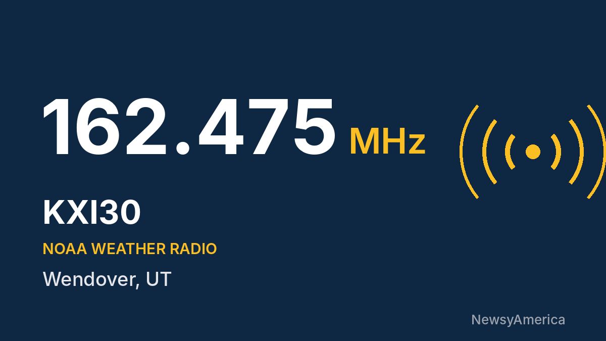 KXI30 NOAA Weather Radio 162.475 MHz – Wendover, UT
