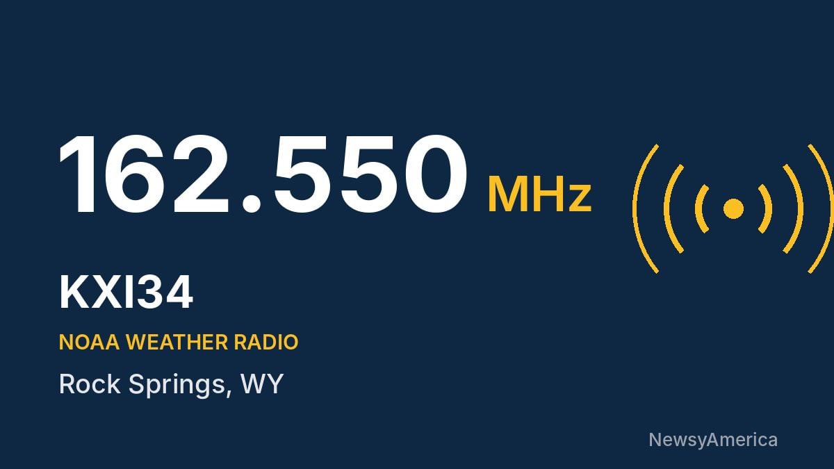 KXI34 NOAA Weather Radio 162.550 MHz – Rock Springs, WY