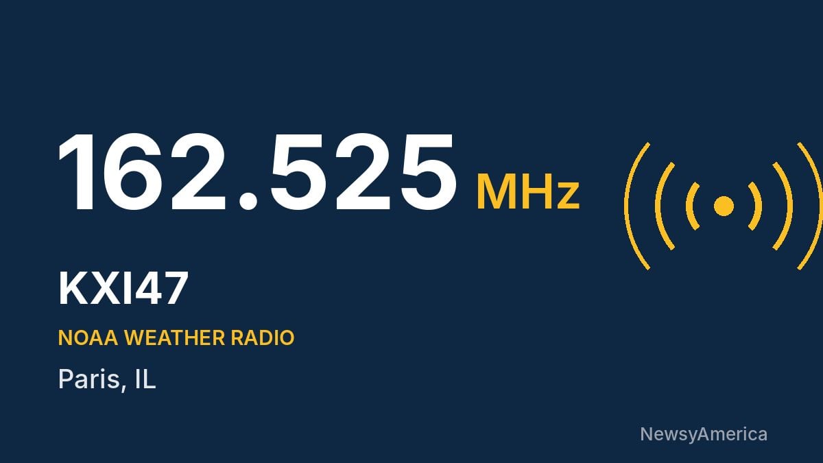 KXI47 NOAA Weather Radio 162.525 MHz – Paris, IL