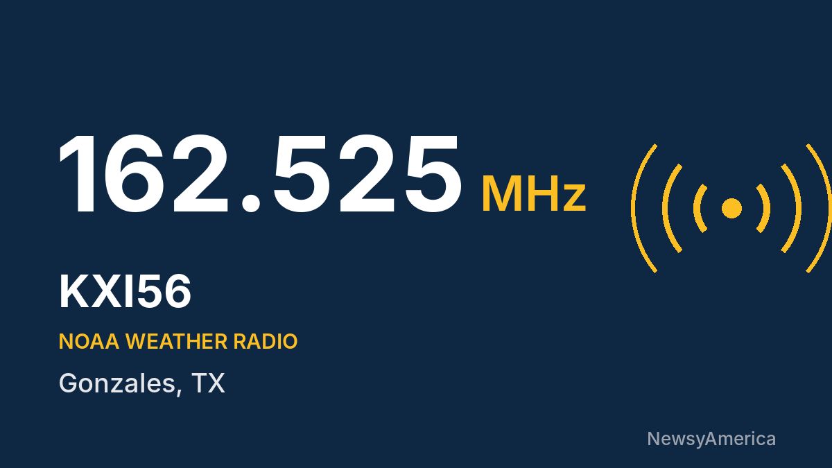 KXI56 NOAA Weather Radio 162.525 MHz – Gonzales, TX