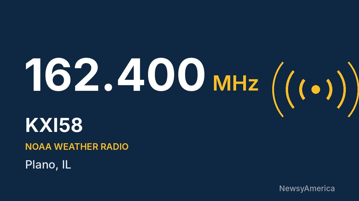 KXI58 NOAA Weather Radio 162.400 MHz – Plano, IL
