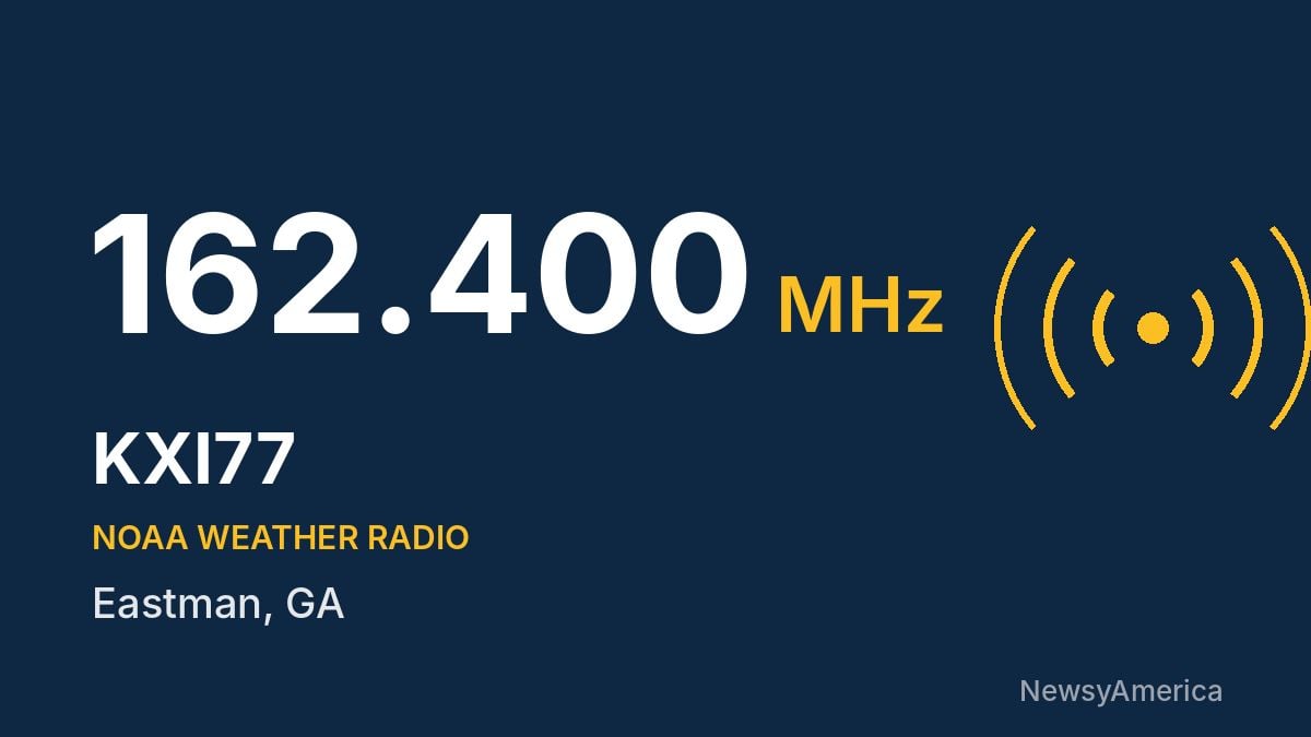 KXI77 NOAA Weather Radio 162.400 MHz – Eastman, GA