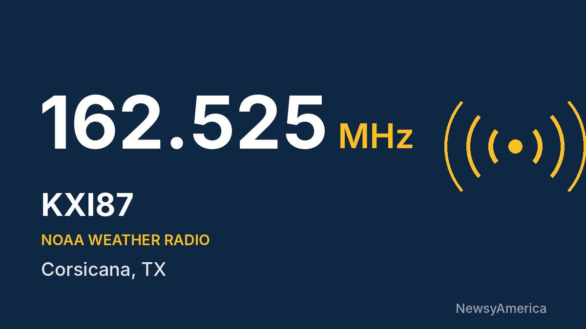 KXI87 NOAA Weather Radio 162.525 MHz – Corsicana, TX