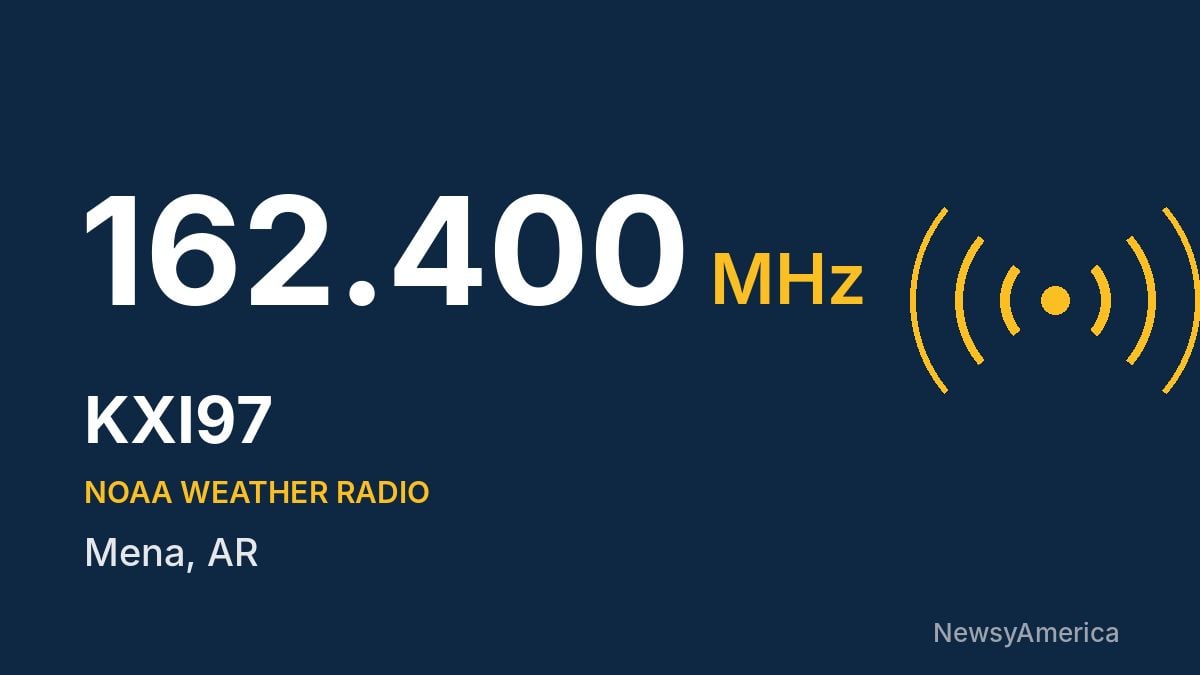 KXI97 NOAA Weather Radio 162.400 MHz – Mena, AR