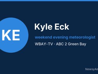 Kyle Eck, weekend evening meteorologist, WBAY-TV