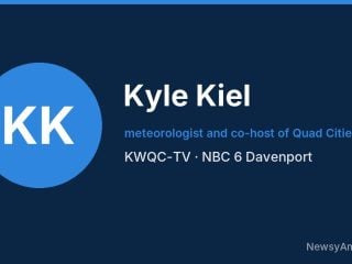 Kyle Kiel, meteorologist and co-host of Quad Cities Live, KWQC-TV