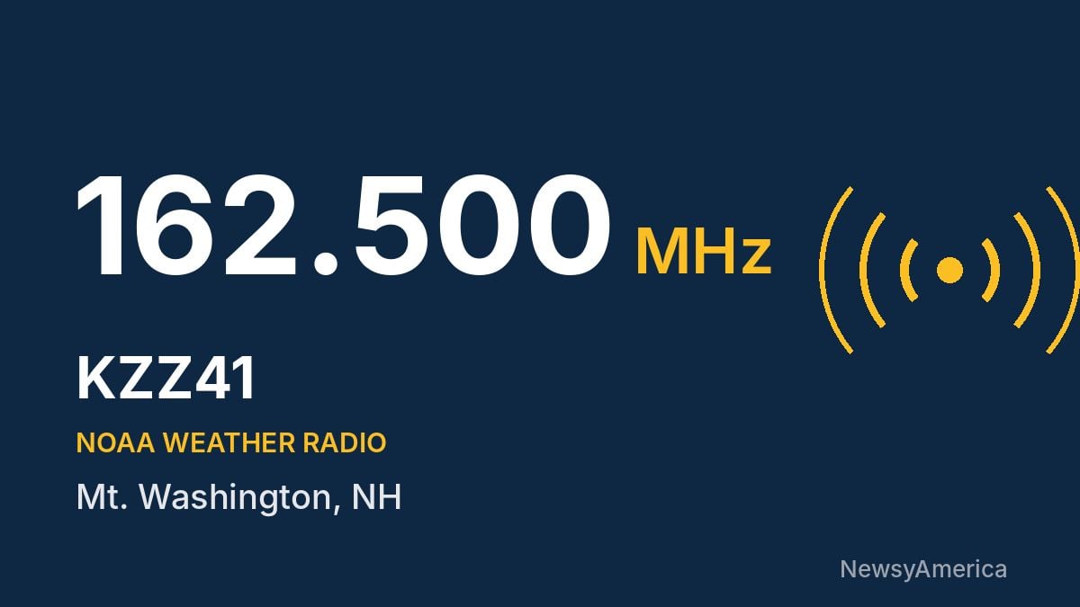 KZZ41 NOAA Weather Radio 162.500 MHz – Mt. Washington, NH