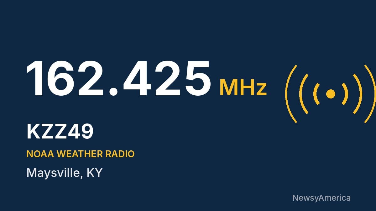 KZZ49 NOAA Weather Radio 162.425 MHz – Maysville, KY
