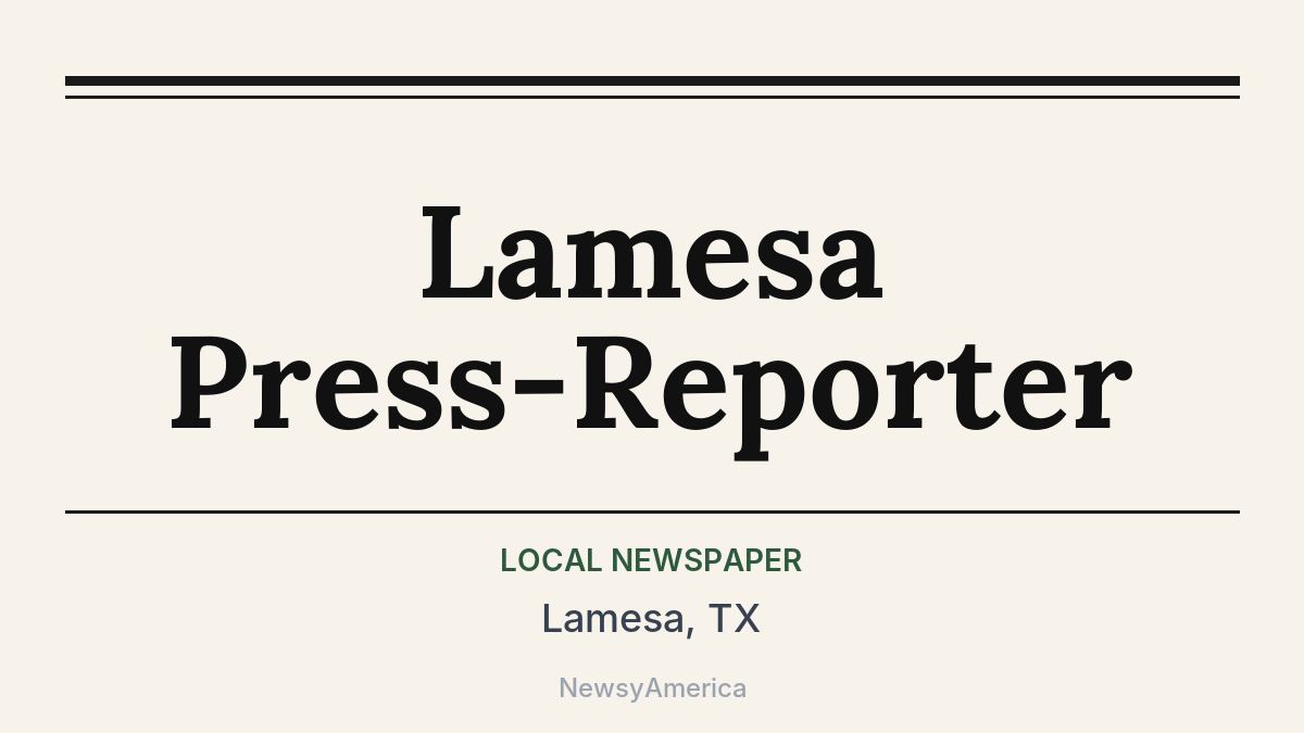 Lamesa Press-Reporter – Lamesa, TX