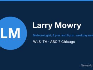 Larry Mowry, Meteorologist, 4 p.m. and 6 p.m. weekday newscasts, WLS-TV