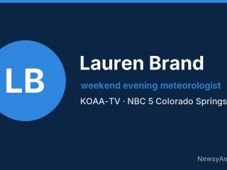 Lauren Brand, weekend evening meteorologist, KOAA-TV