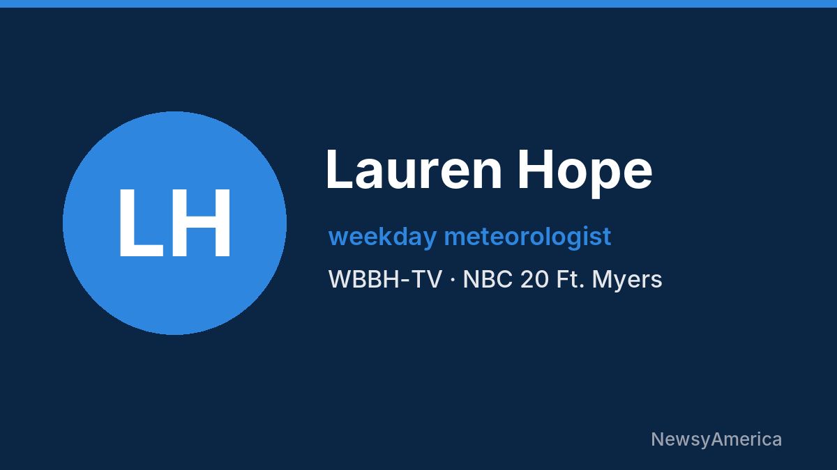 Lauren Hope – WBBH-TV, Ft. Myers