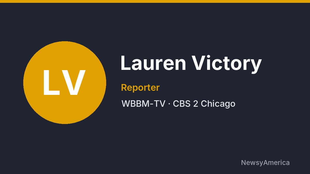 Lauren Victory – WBBM-TV, Chicago