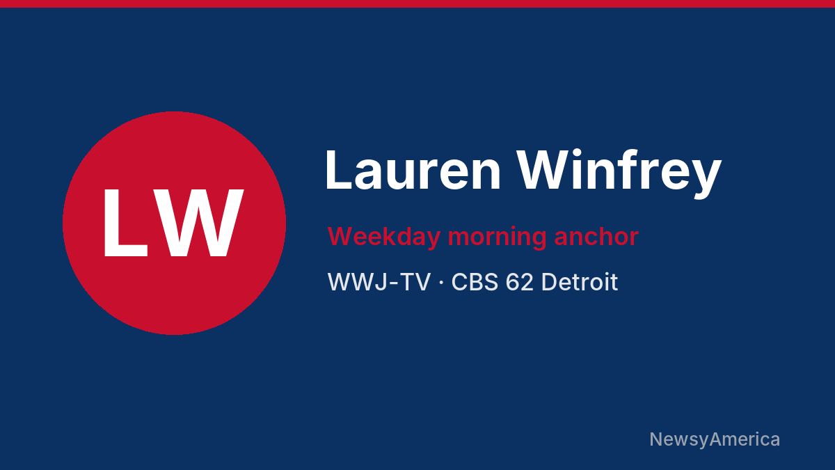 Lauren Winfrey – WWJ-TV, Detroit